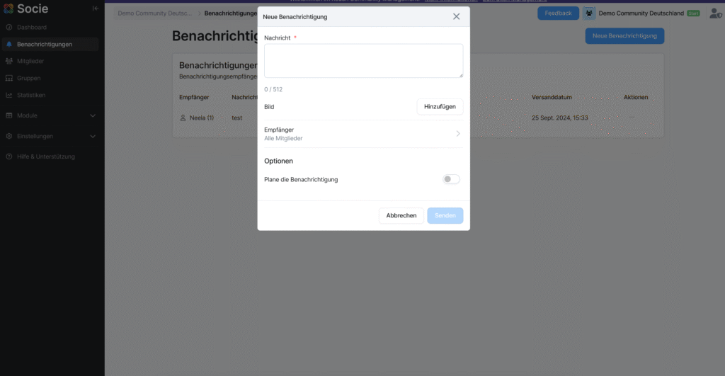 Push-Benachrichtigungen zufügen